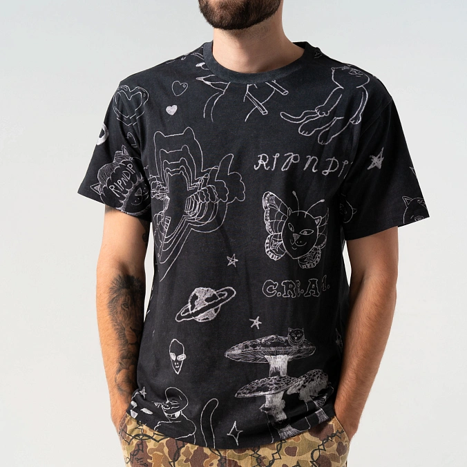 Футболка RIPNDIP Nermal Domination Tee Black Wash